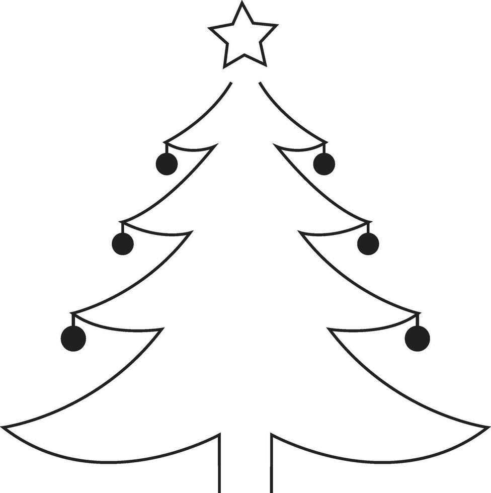 christmas tree art design vector