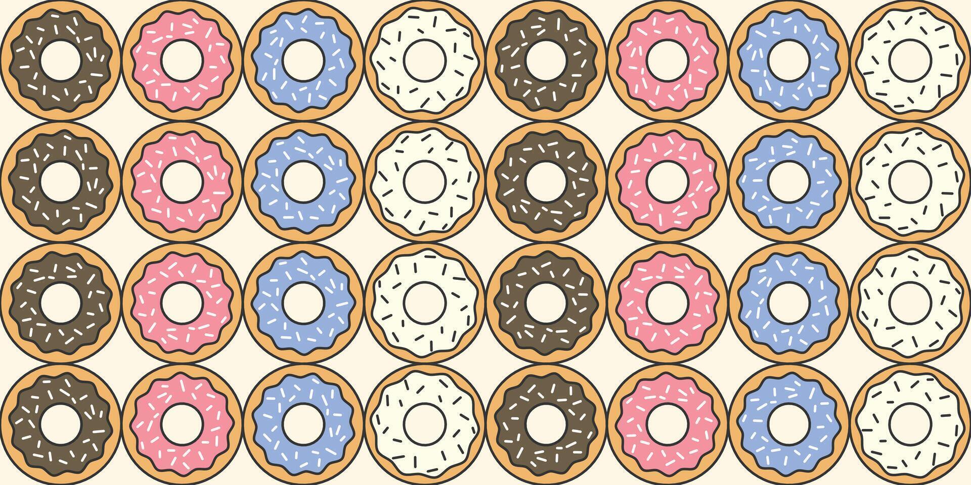 Sweet donuts colorful graphic elements and illustrations collection. design vector