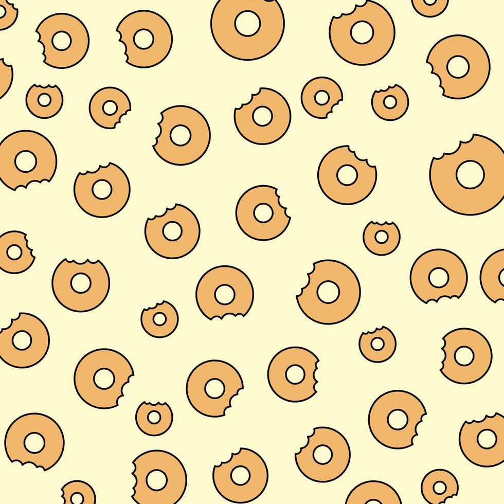 Pattern of sweet donuts. Donuts glaze, dessert background. Illustration vector