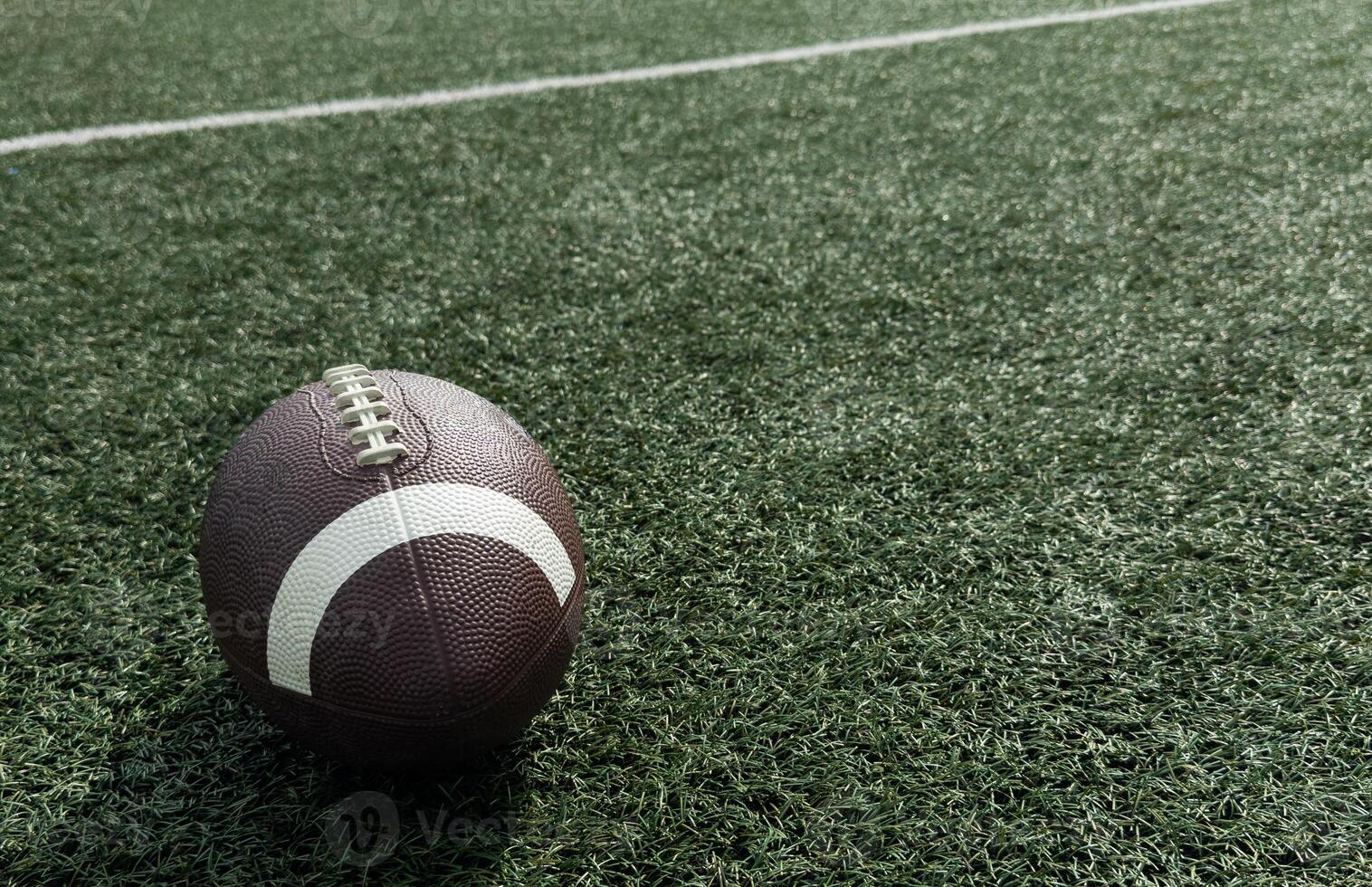 Closeup American Football isolate on background, Full American Football ball. photo