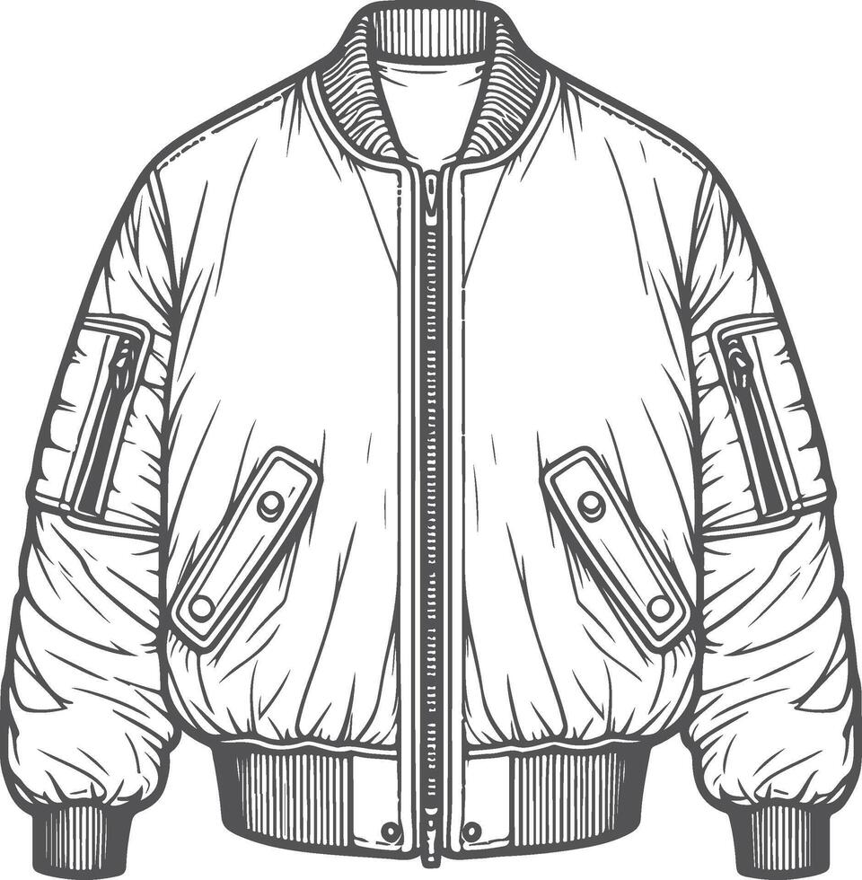 Layered Gathered Satin Bomber Jacket vector