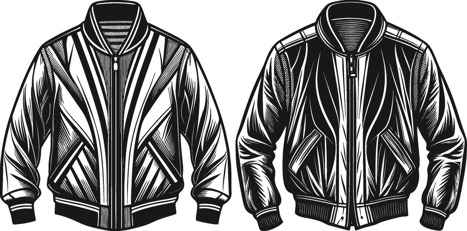 Versatile Minimalist Bomber Jacket Design vector