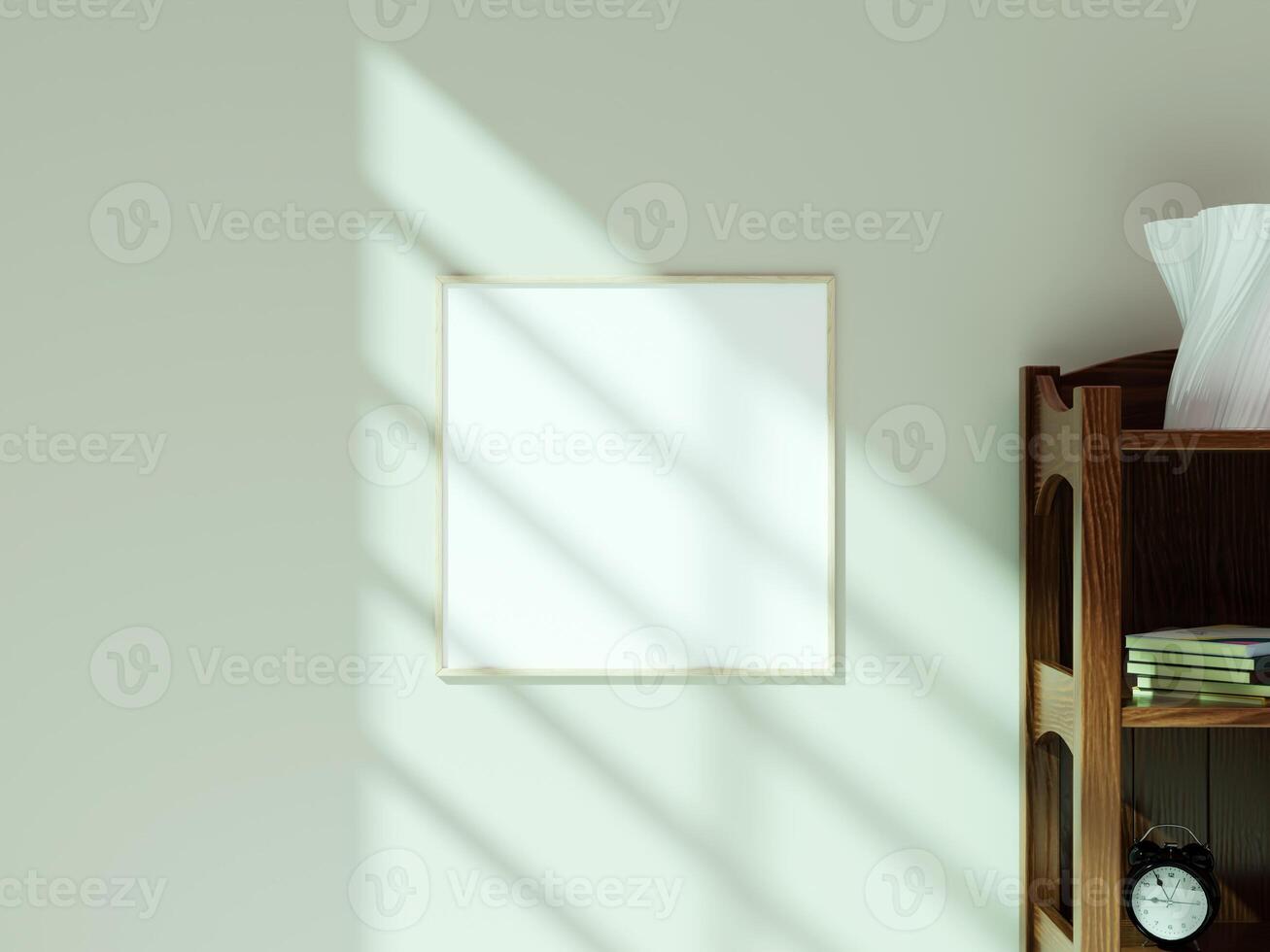 Empty framed canvas for mockups and art illustrations photo