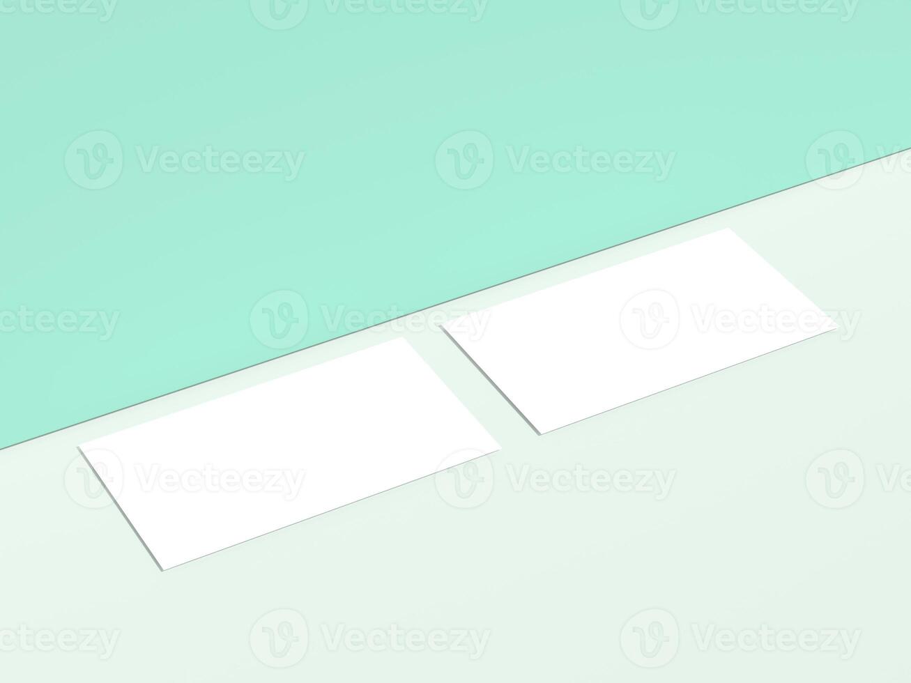 White Minimal Business Card Mockup photo