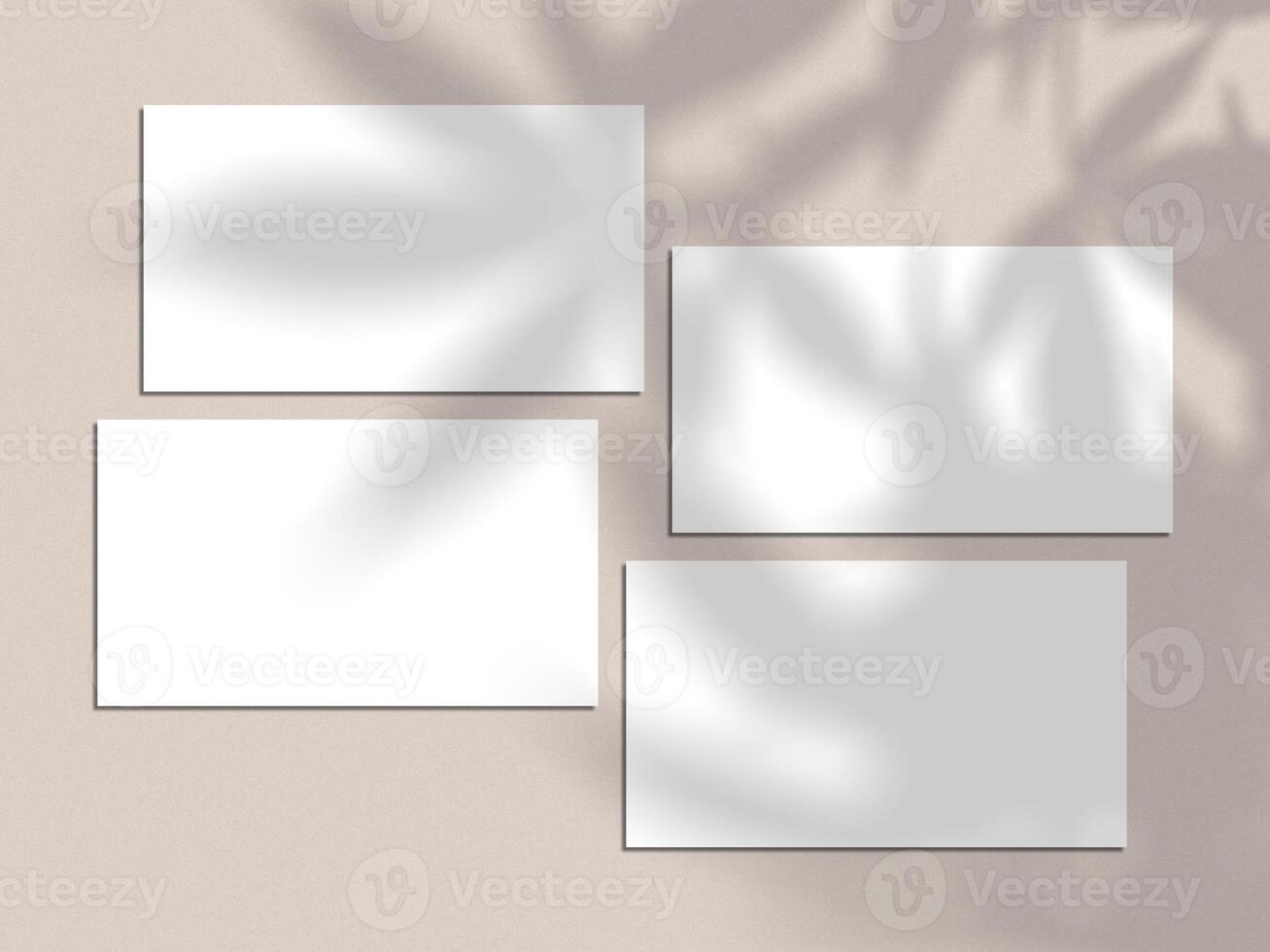 White Minimal Business Card Mockup photo