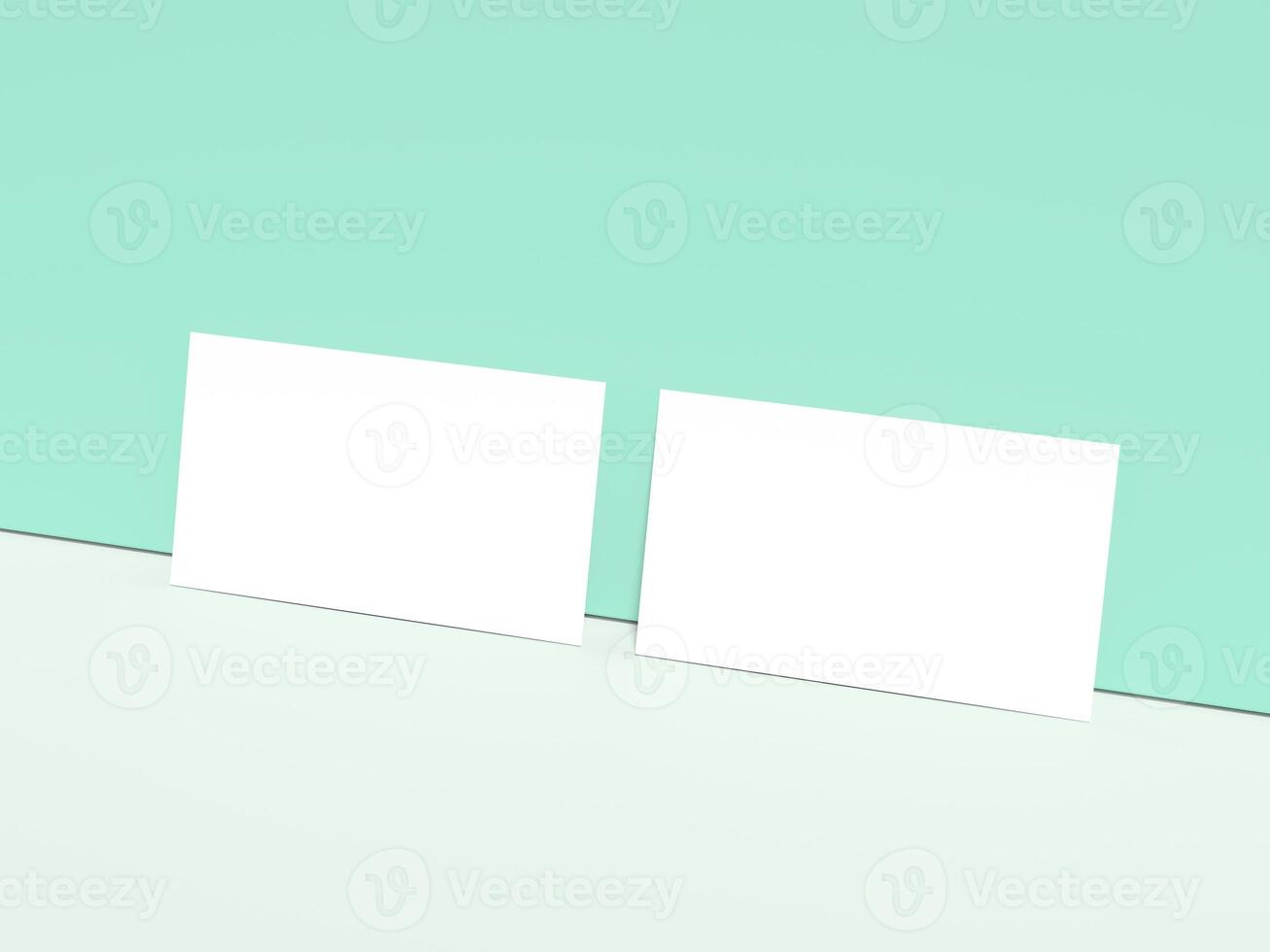 White Minimal Business Card Mockup photo