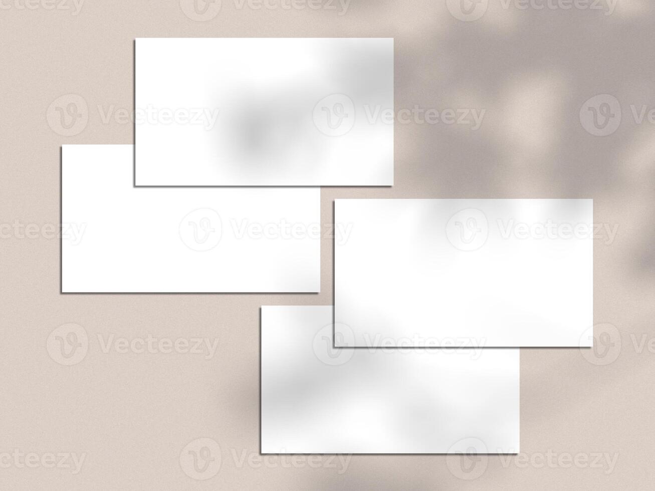 White Minimal Business Card Mockup photo
