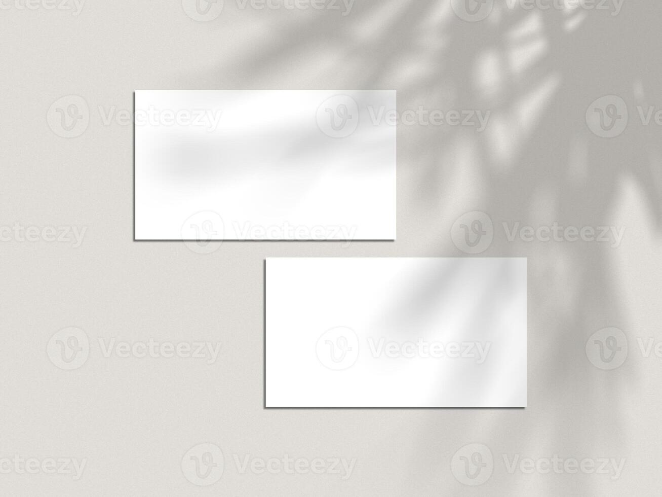 White Minimal Business Card Mockup photo