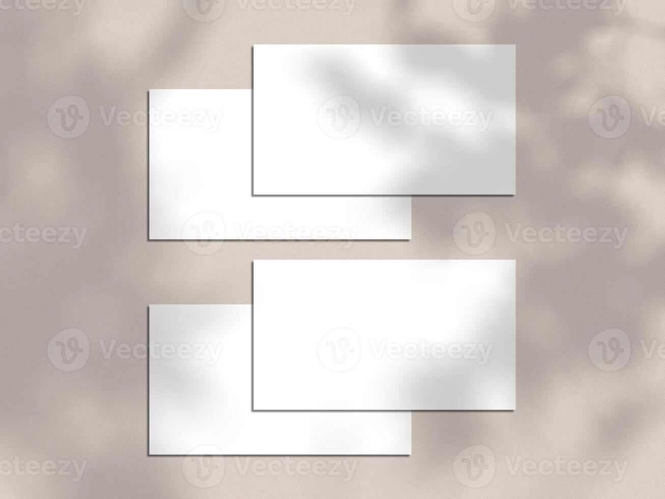White Minimal Business Card Mockup photo