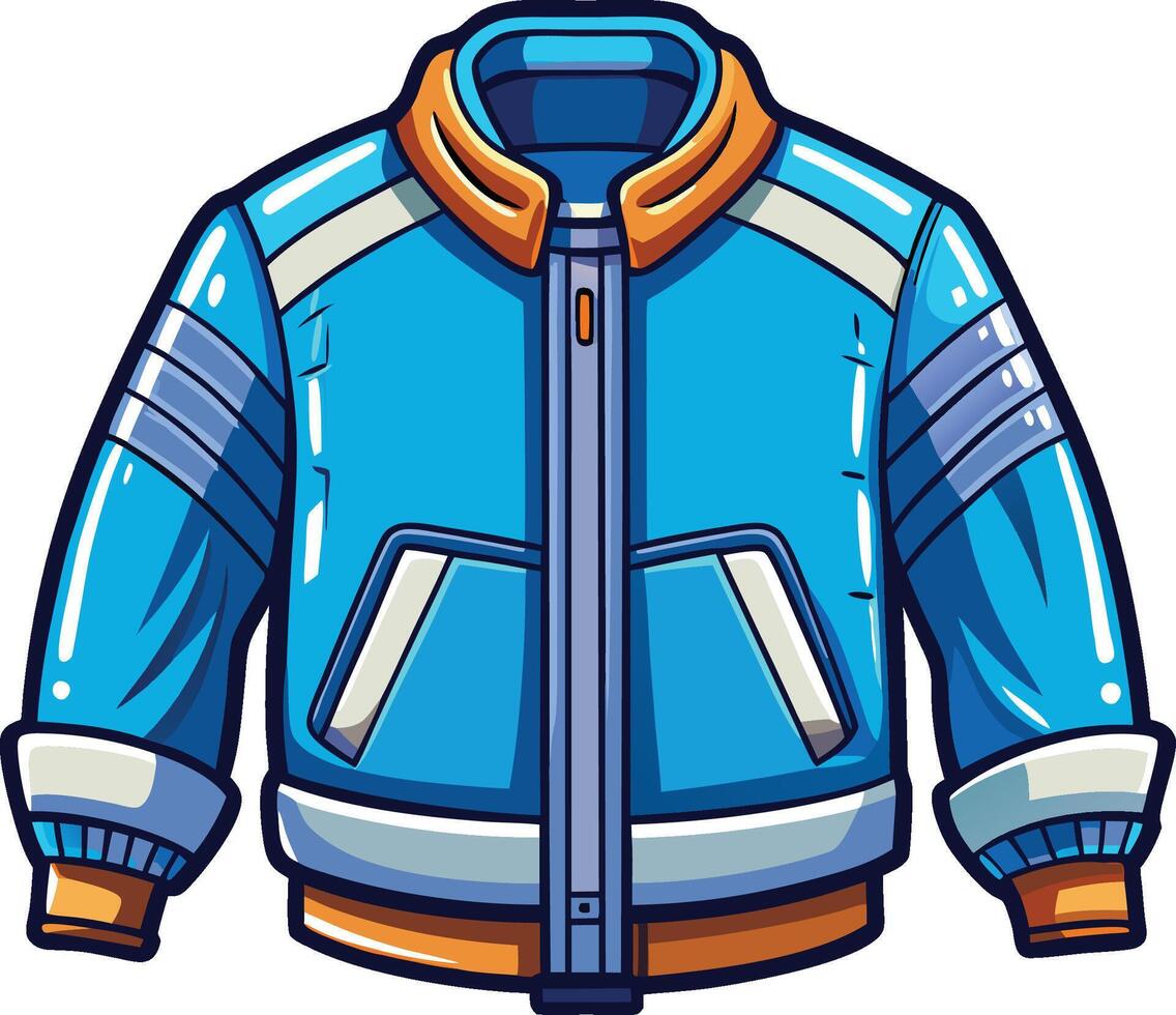 Layered Hem Bomber Jacket Outline Sketch vector