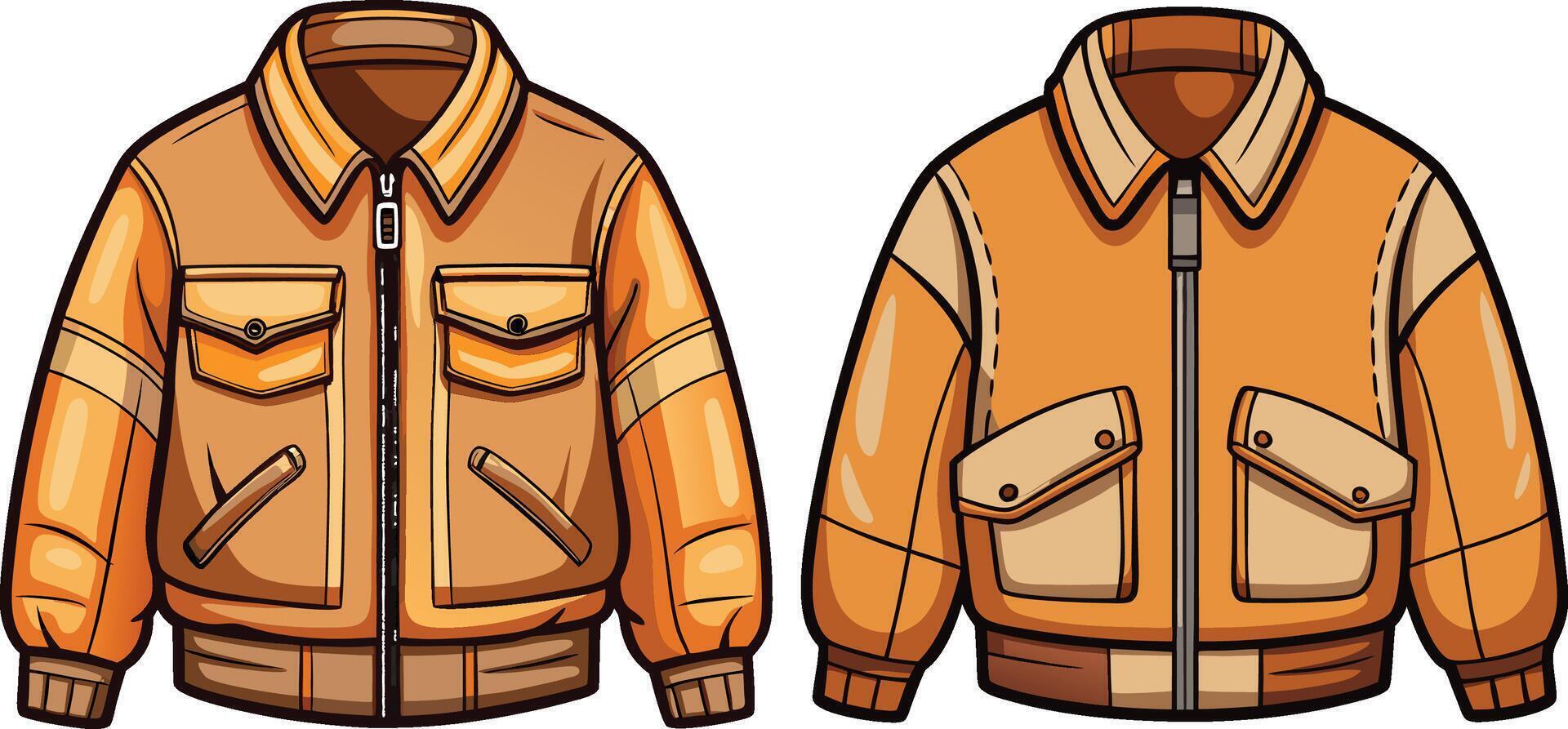Minimalistic Zip-Up Bomber Jacket Sketch vector
