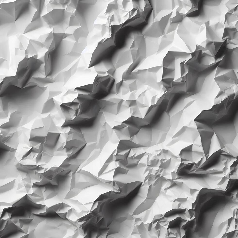 crumpled paper texture in grayscale photo