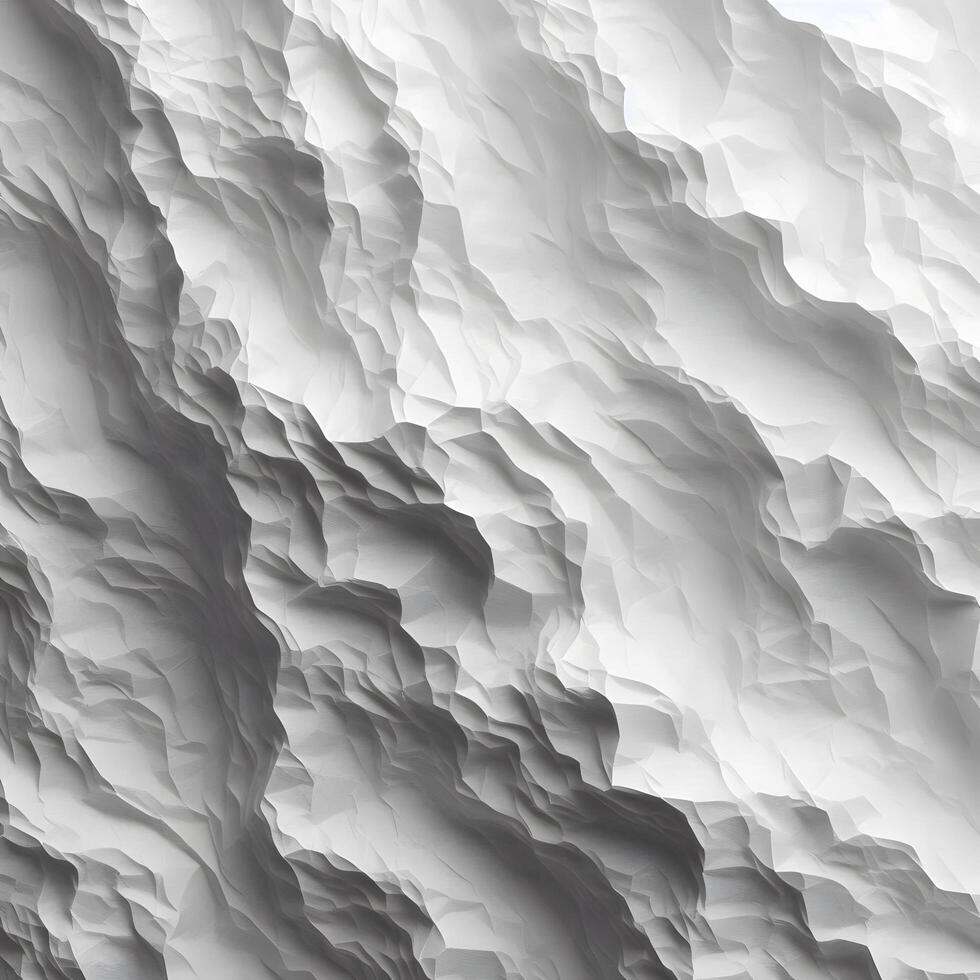 crumpled paper texture in grayscale photo