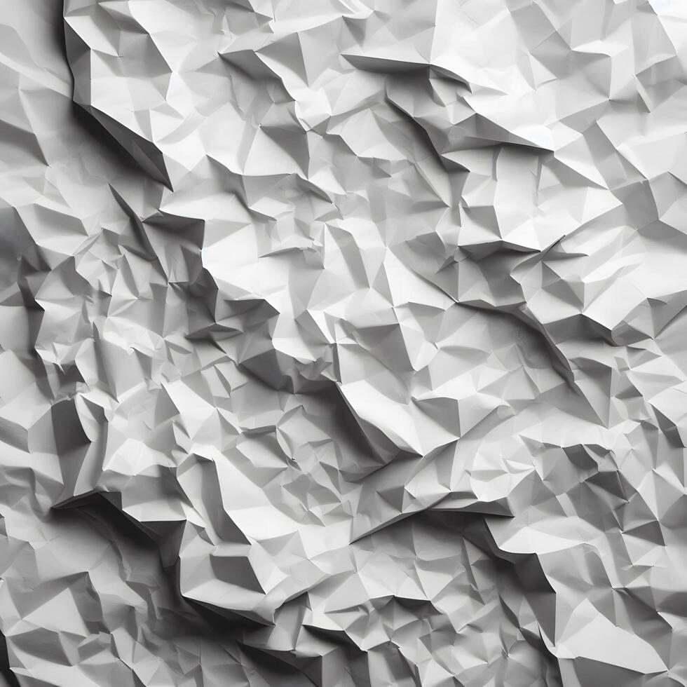 crumpled paper texture in grayscale photo