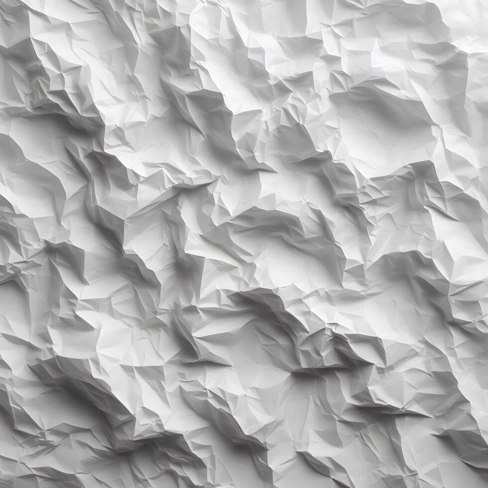 crumpled paper texture in grayscale photo