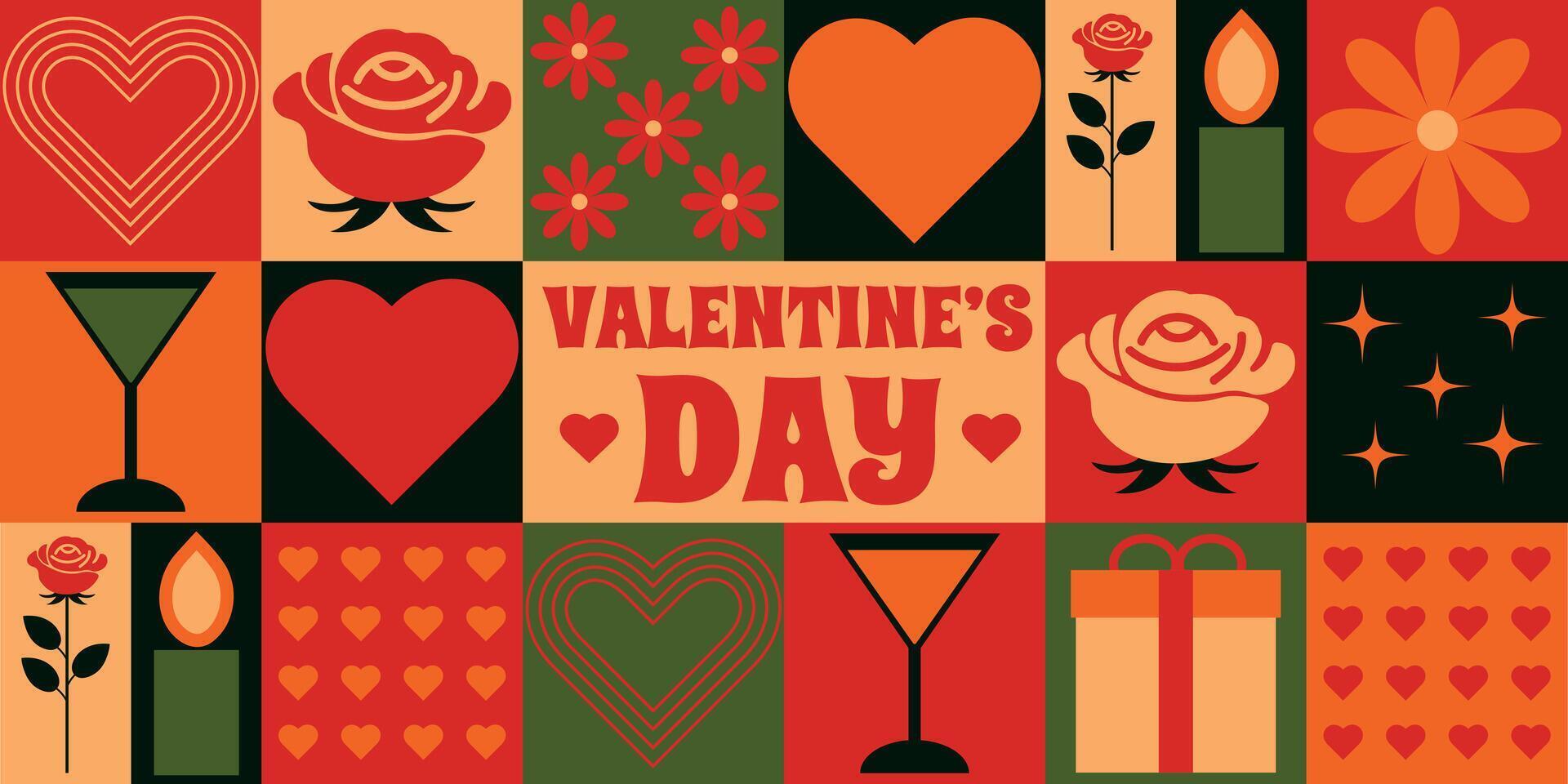 Geometric pattern, background for Valentine's day. vector