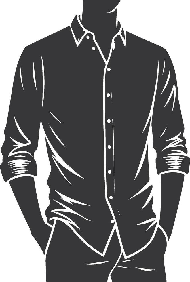 Elegant Casual Button-Up Shirt Illustration vector
