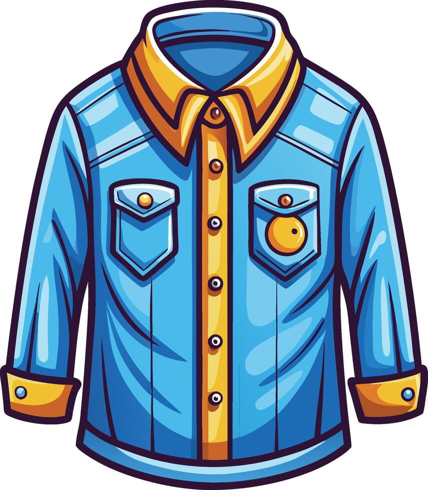Layered Utility Button-Up Shirt vector