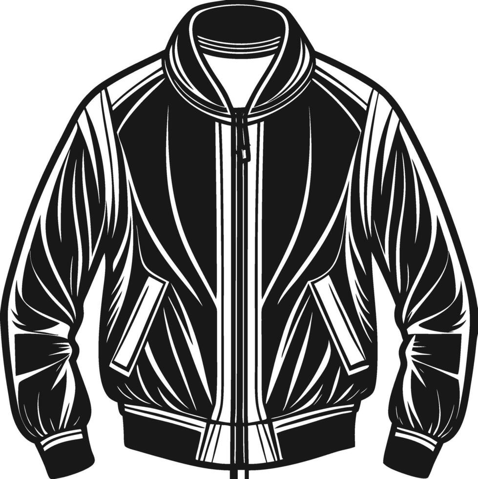 Retro Military Bomber Jacket vector