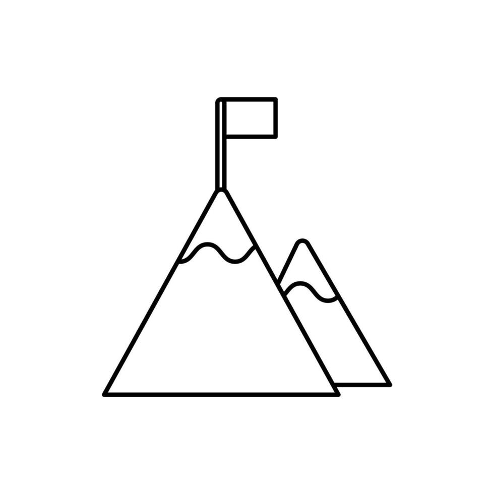 mission concept line icon. Simple element illustration. mission concept outline symbol design. vector