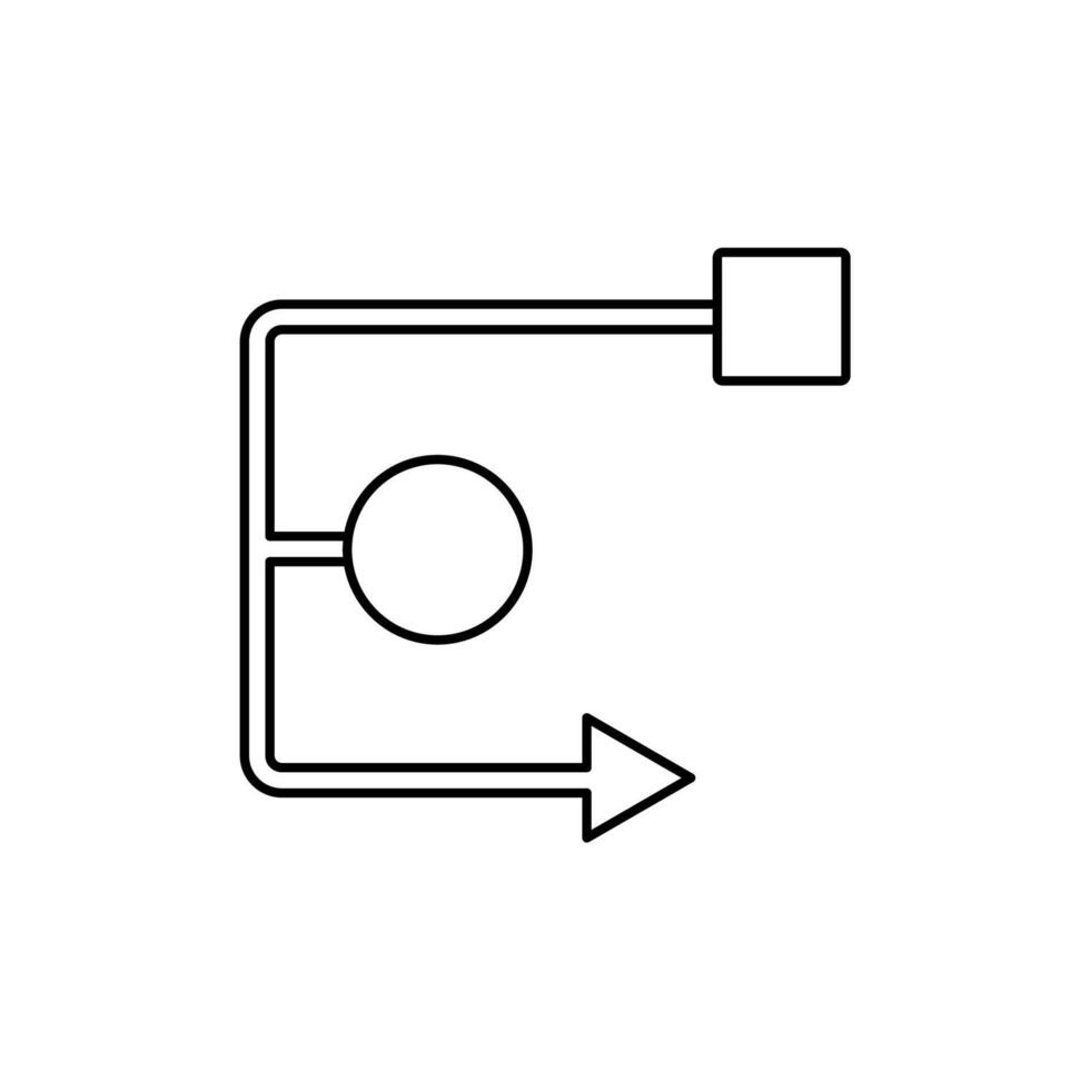 workflow concept line icon. Simple element illustration. workflow concept outline symbol design. vector