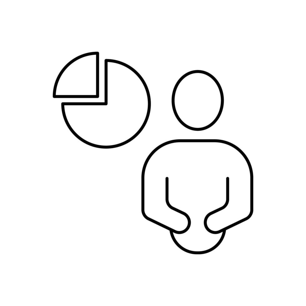 data analyst concept line icon. Simple element illustration. data analyst concept outline symbol design. vector