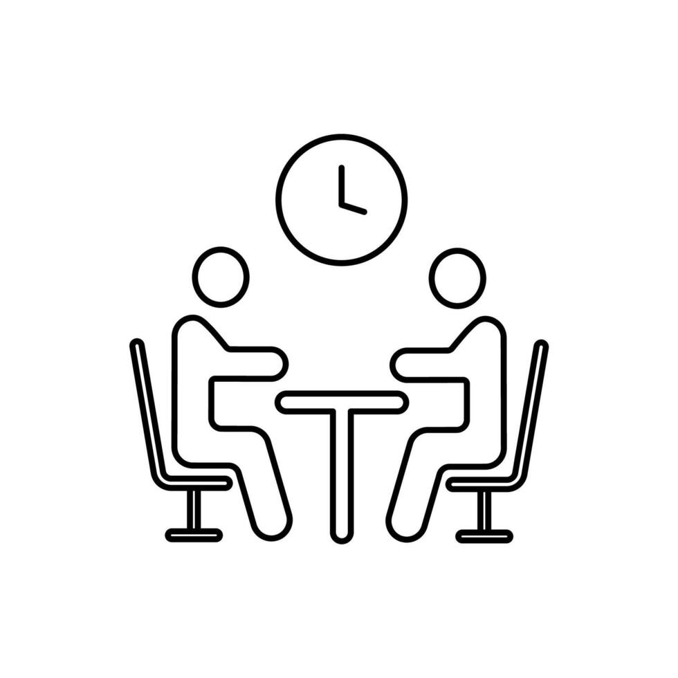 meeting concept line icon. Simple element illustration. meeting concept outline symbol design. vector