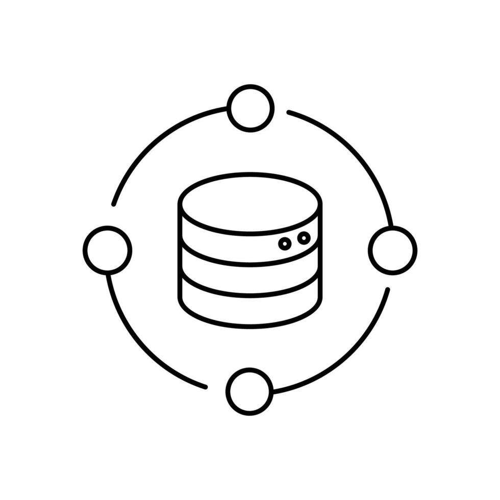 big data concept line icon. Simple element illustration. big data concept outline symbol design. vector