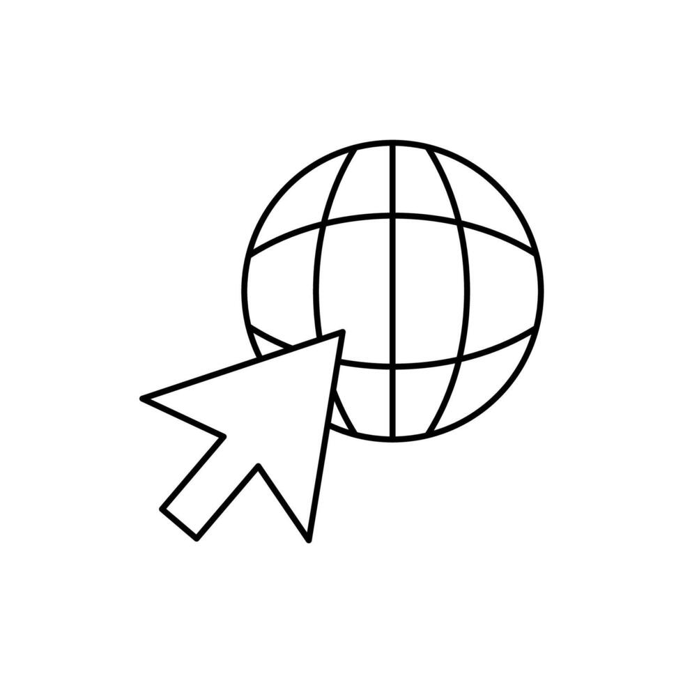 website concept line icon. Simple element illustration. website concept outline symbol design. vector