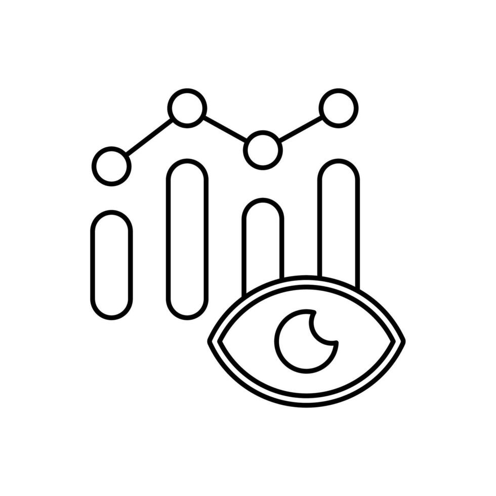 predictive analytics concept line icon. Simple element illustration. predictive analytics concept outline symbol design. vector