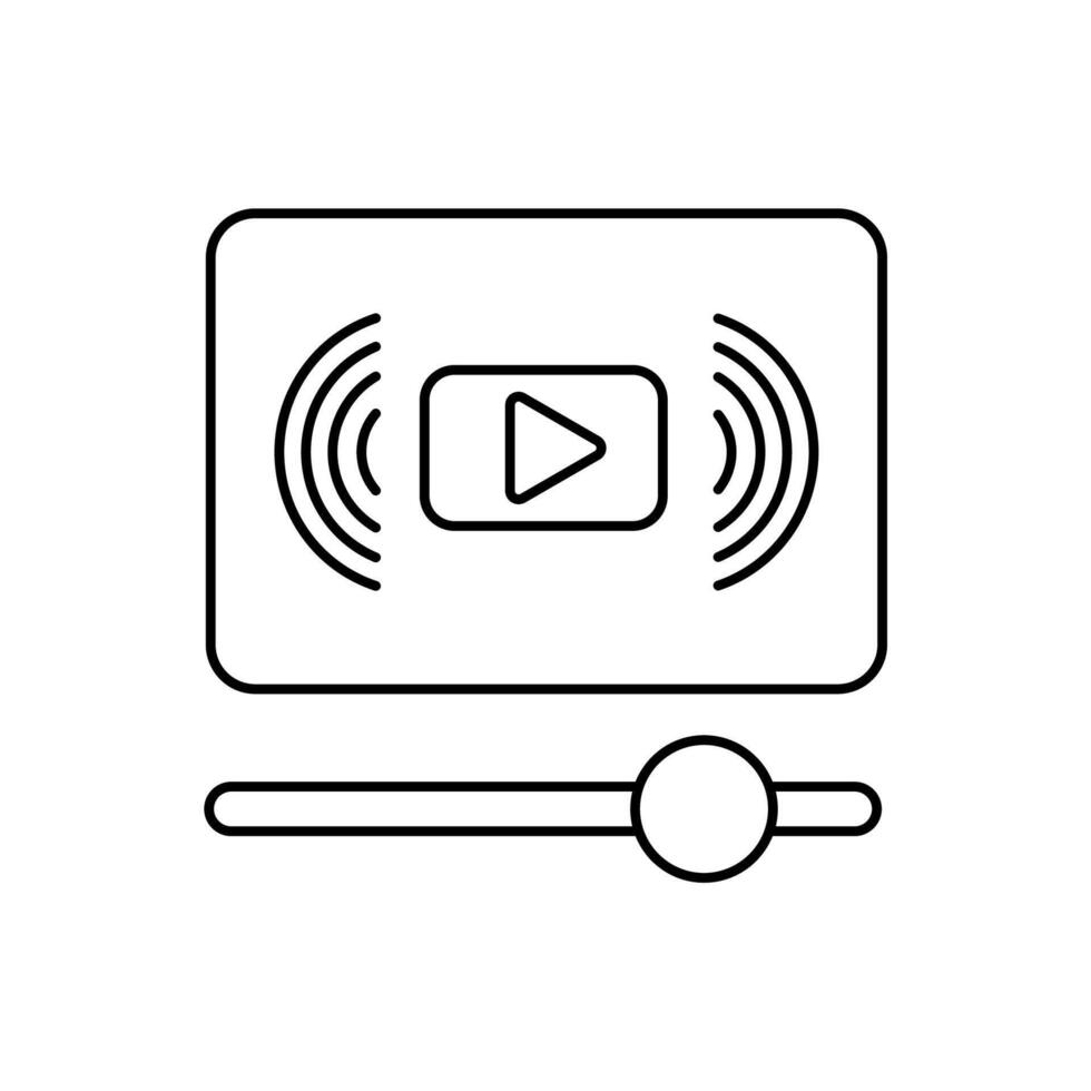 streaming concept line icon. Simple element illustration. streaming concept outline symbol design. vector