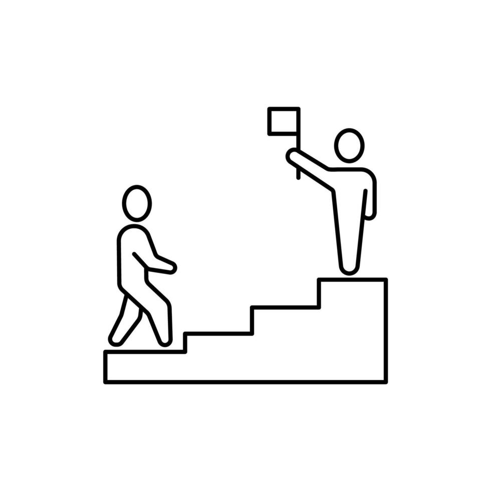 leadership concept line icon. Simple element illustration. leadership concept outline symbol design. vector