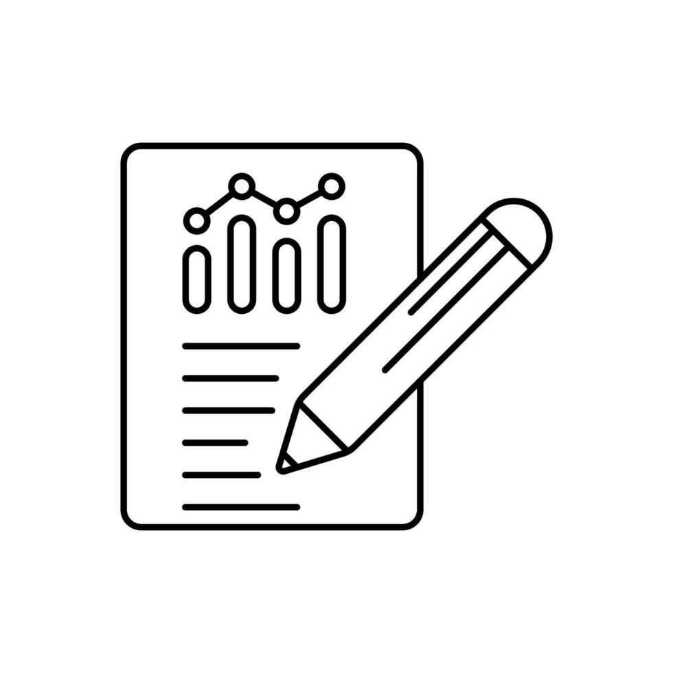 report concept line icon. Simple element illustration. report concept outline symbol design. vector