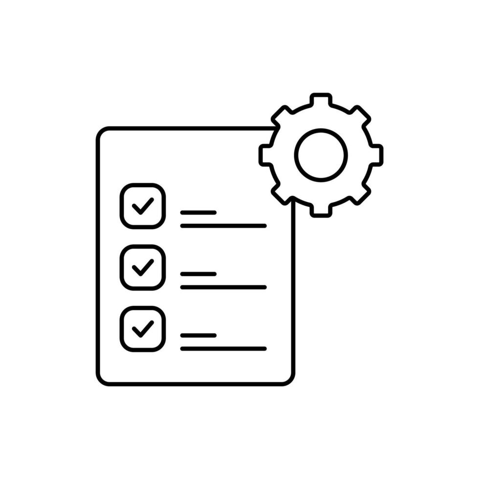 task concept line icon. Simple element illustration. task concept outline symbol design. vector