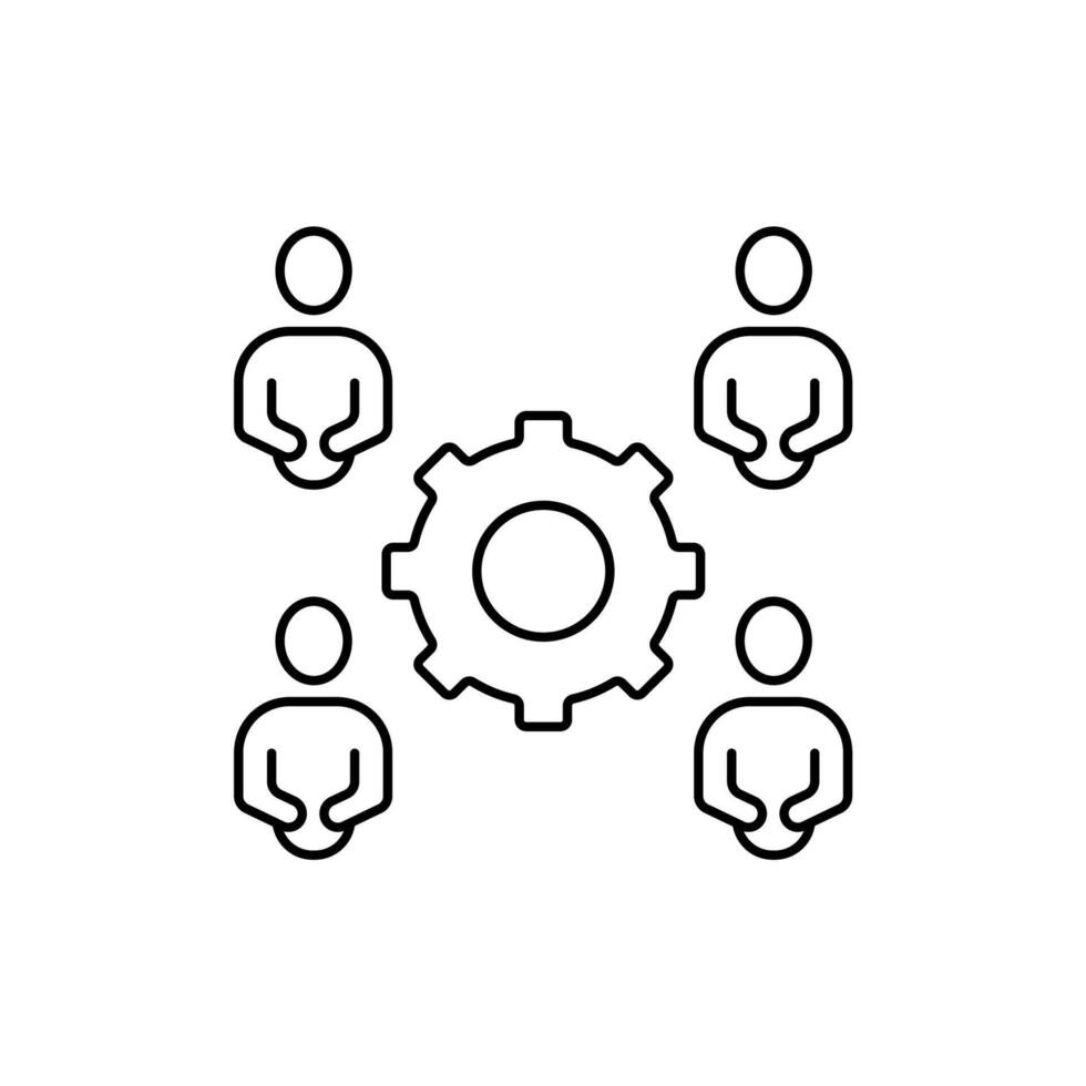 collaboration concept line icon. Simple element illustration. collaboration concept outline symbol design. vector