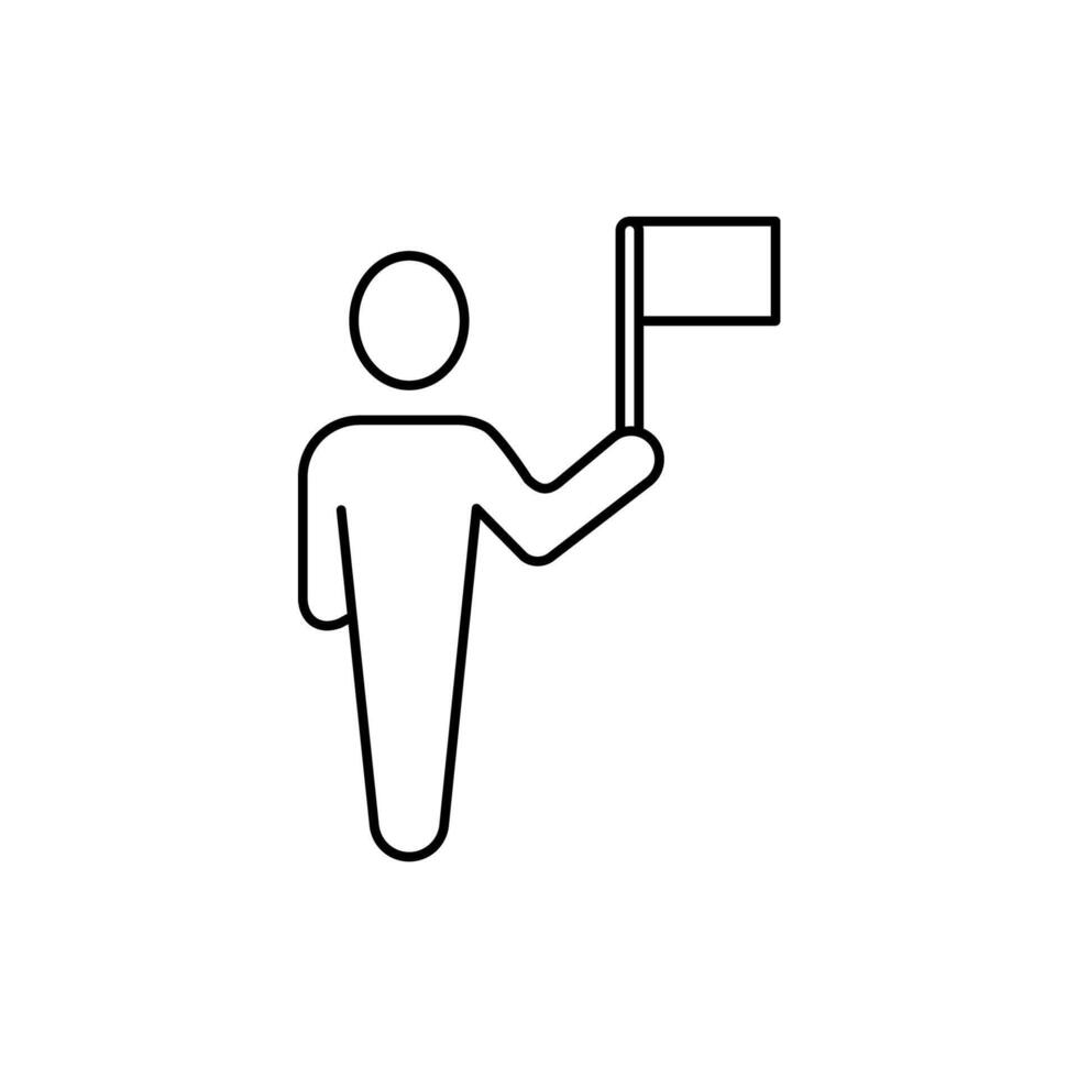 leadership concept line icon. Simple element illustration. leadership concept outline symbol design. vector