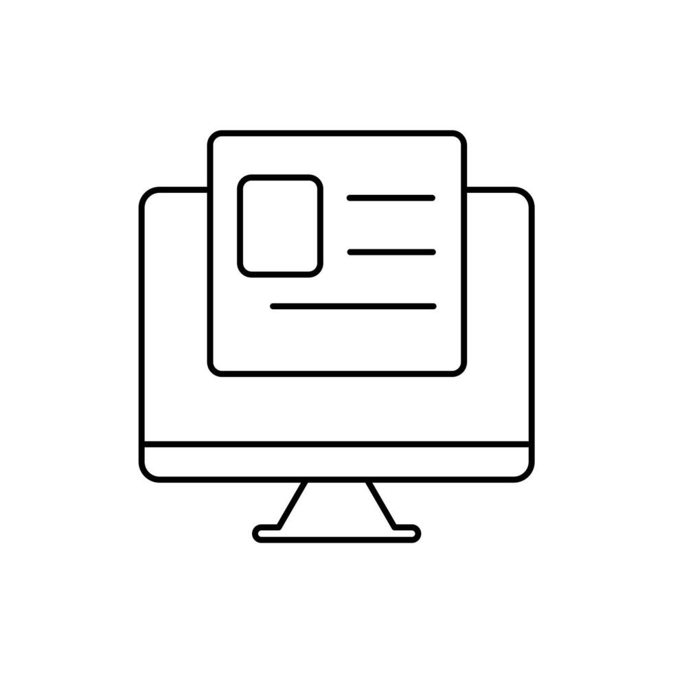 blog concept line icon. Simple element illustration. blog concept outline symbol design. vector