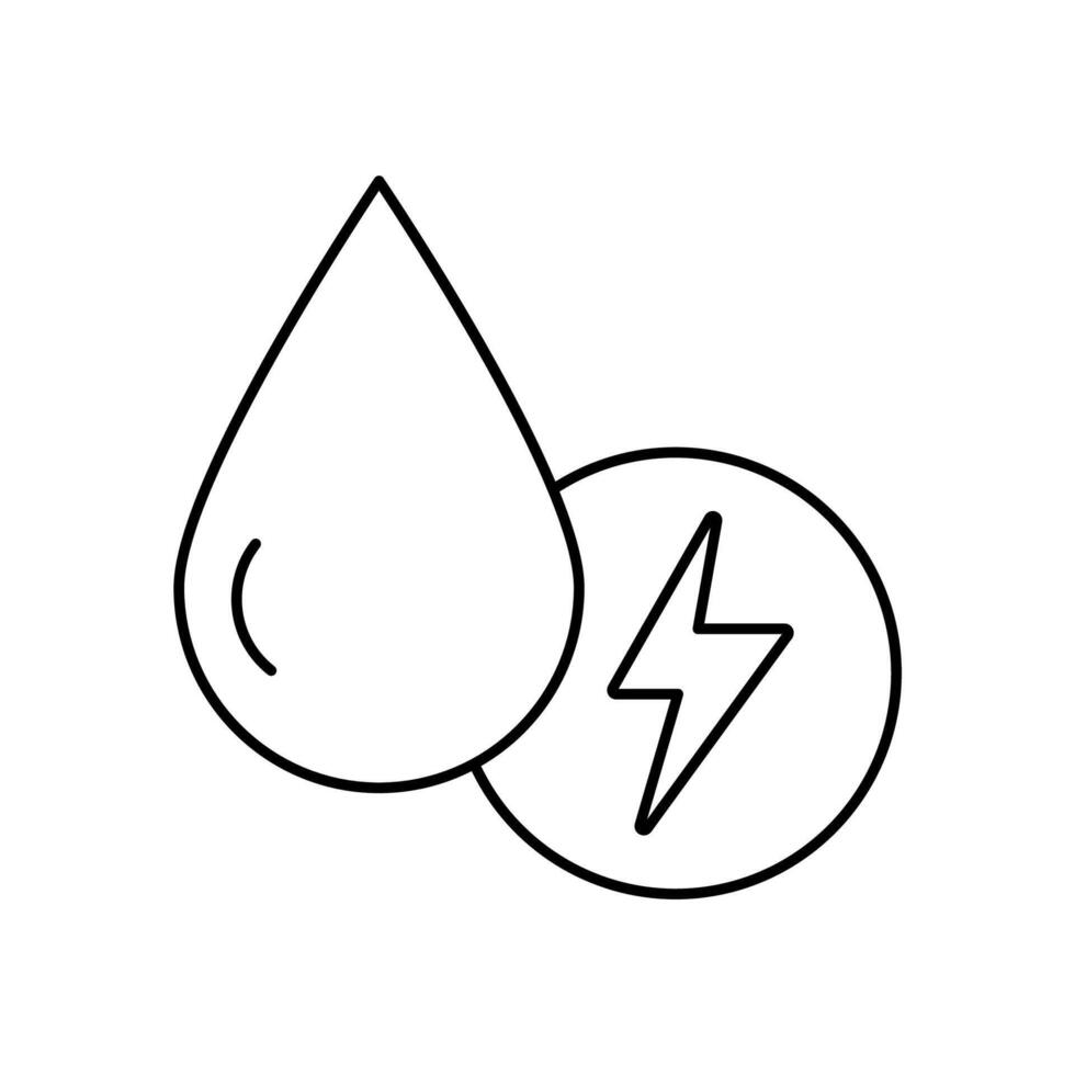 hydropower concept line icon. Simple element illustration. hydropower concept outline symbol design. vector