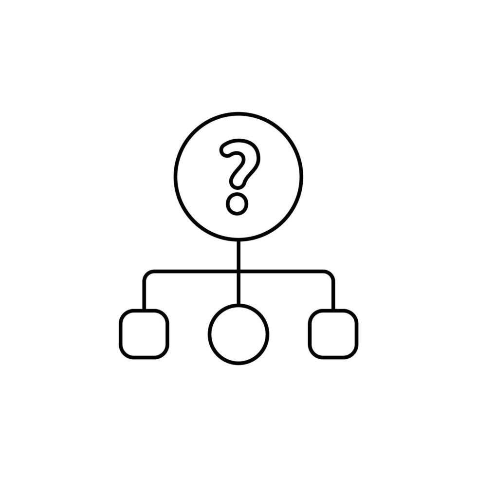 inquiry concept line icon. Simple element illustration. inquiry concept outline symbol design. vector