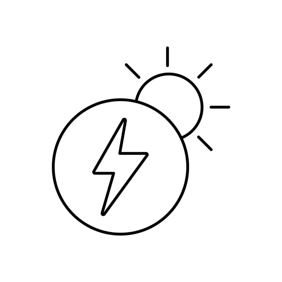 solar energy concept line icon. Simple element illustration. solar energy concept outline symbol design. vector