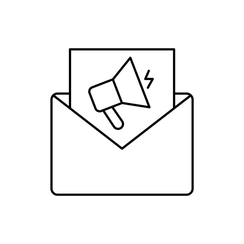 email marketing concept line icon. Simple element illustration. email marketing concept outline symbol design. vector