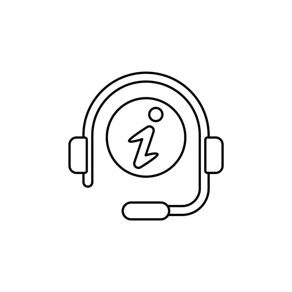 help concept line icon. Simple element illustration. help concept outline symbol design. vector
