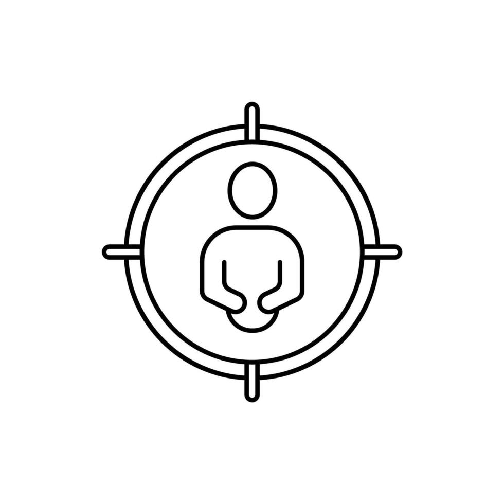target audience concept line icon. Simple element illustration. target audience concept outline symbol design. vector