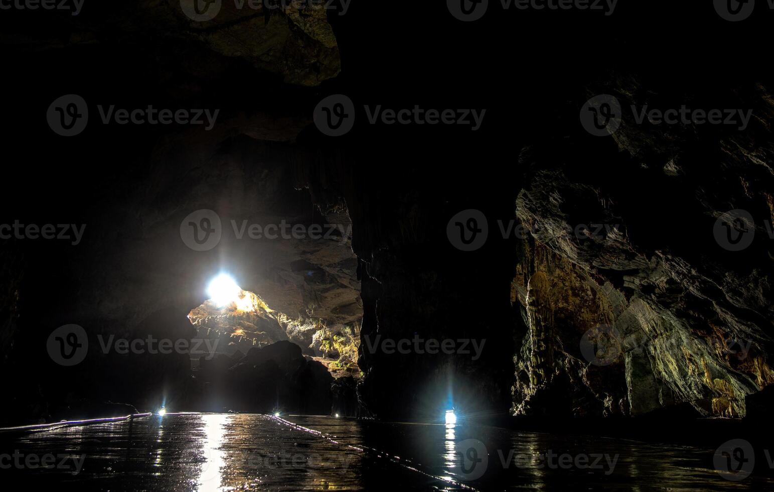 Exploring the stunning caves of Grutas de Cacahuamilpa in daylight photo