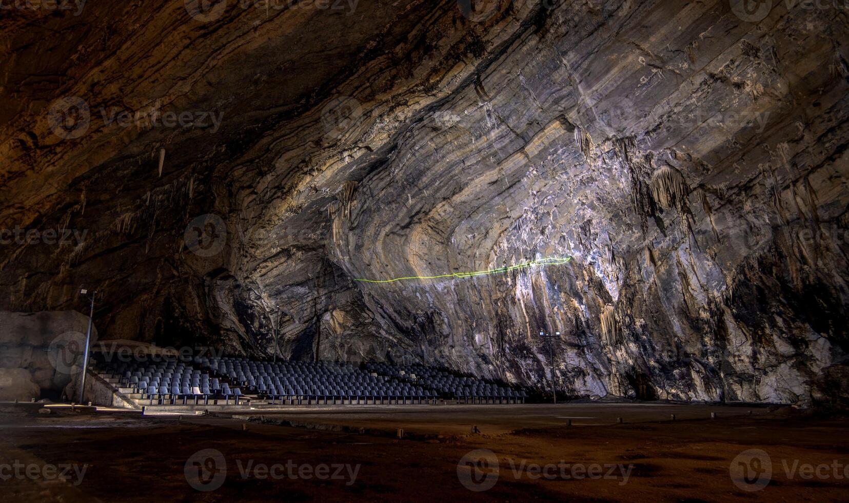 Exploring the impressive caves of Parque Nacional Grutas de Cacahuamilpa at night photo
