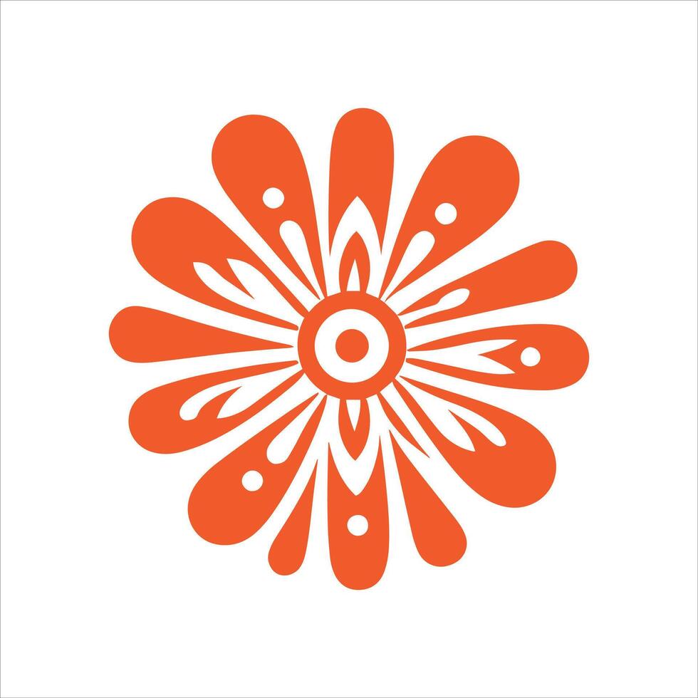 Flower Icon Design Clipart Minimalist Silhouette vector
