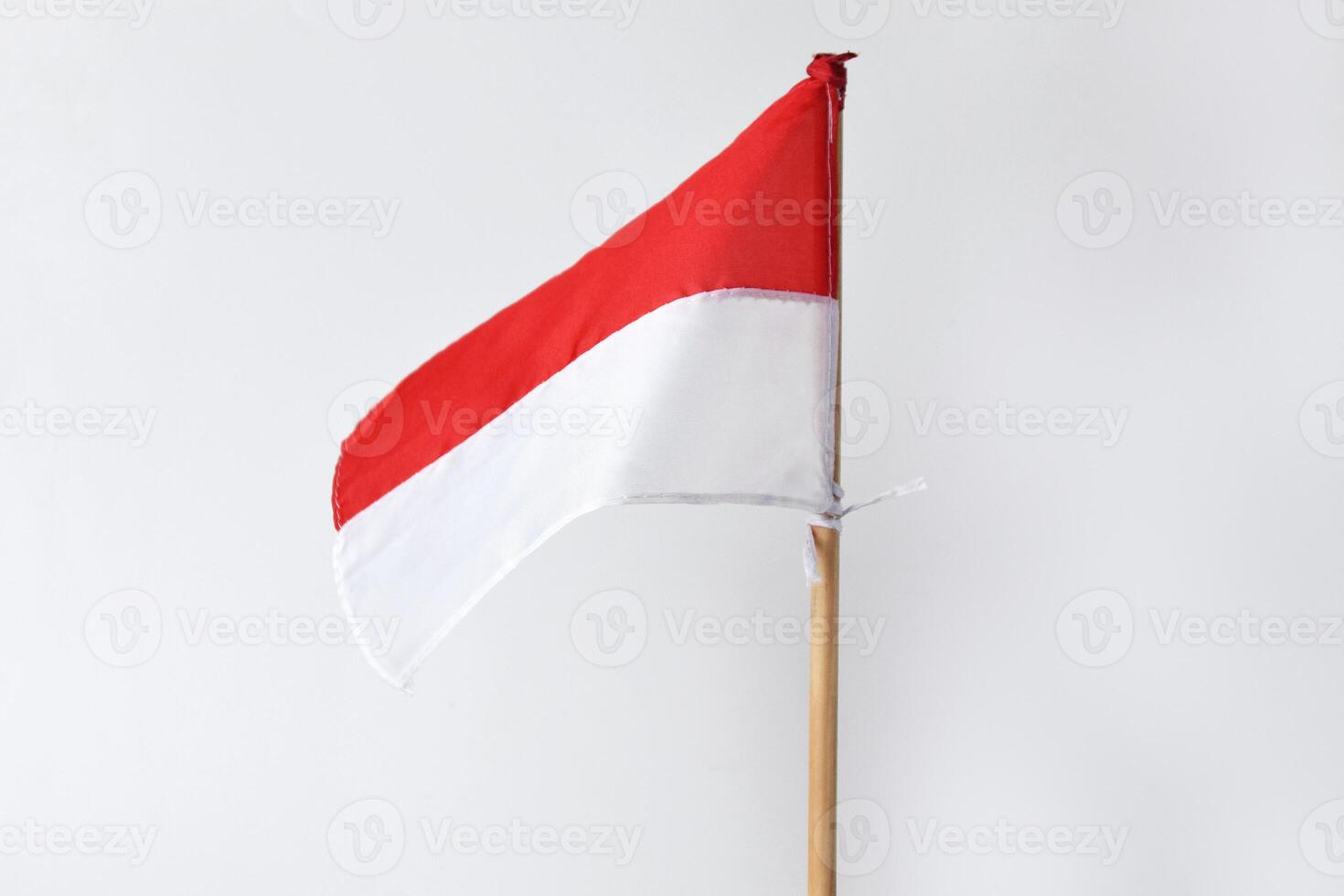 Red and white Indonesian flag for independence day celebration photo