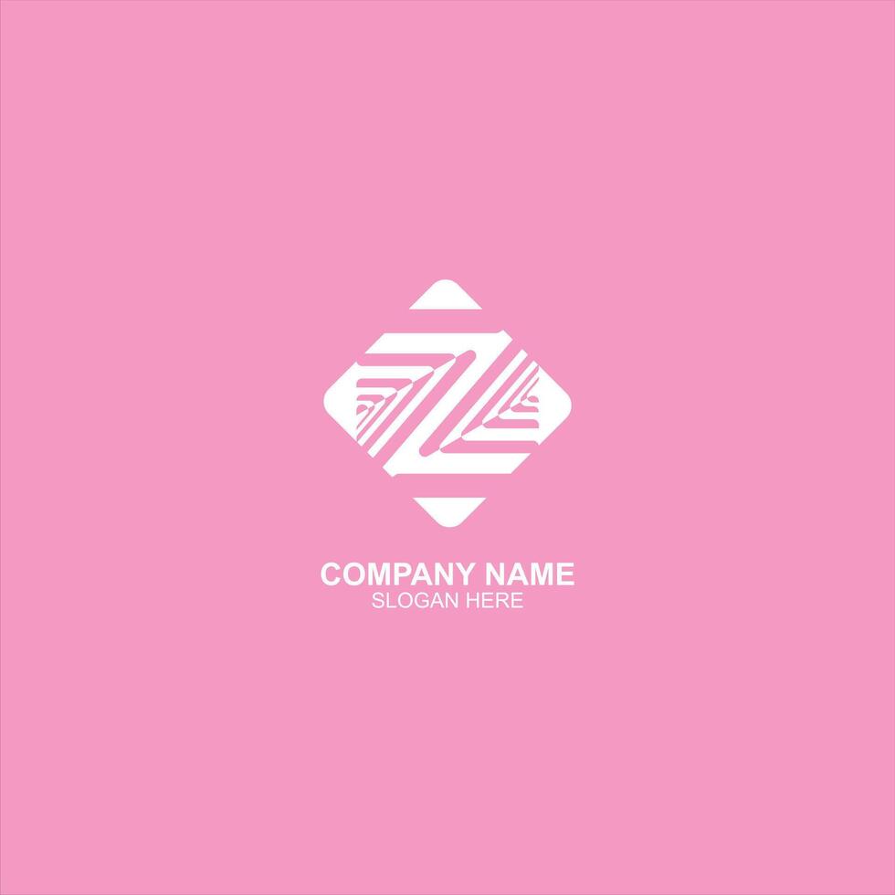 company logo z initial icon with creative illustration vector
