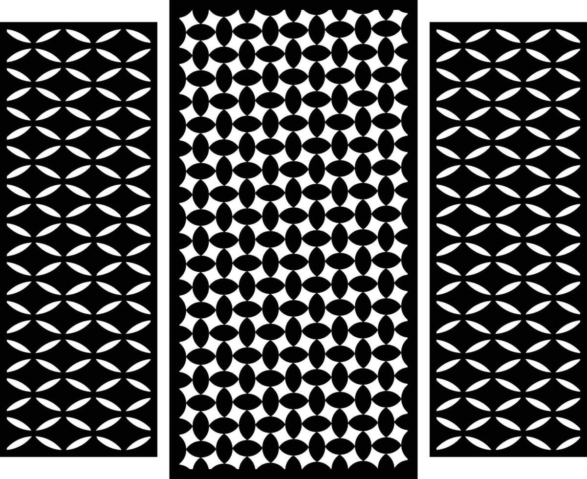 Decorative die cut laser CNC template vector