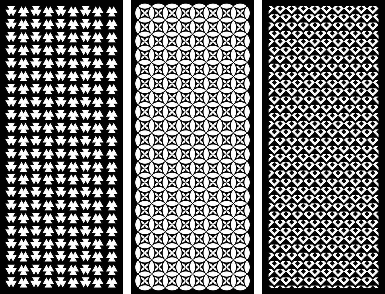 Laser and cnc cutting panels. Premium decorative die cut pattern vector